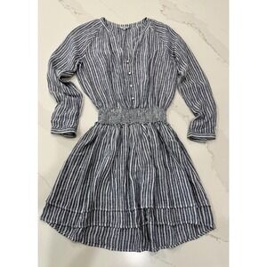Rails Mini Dress Womens XS Jasmine Tibet Stripe Linen Blend Coastal Resort Beach
